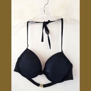 Victoria's Secret Black Padded Bikini Top 36C